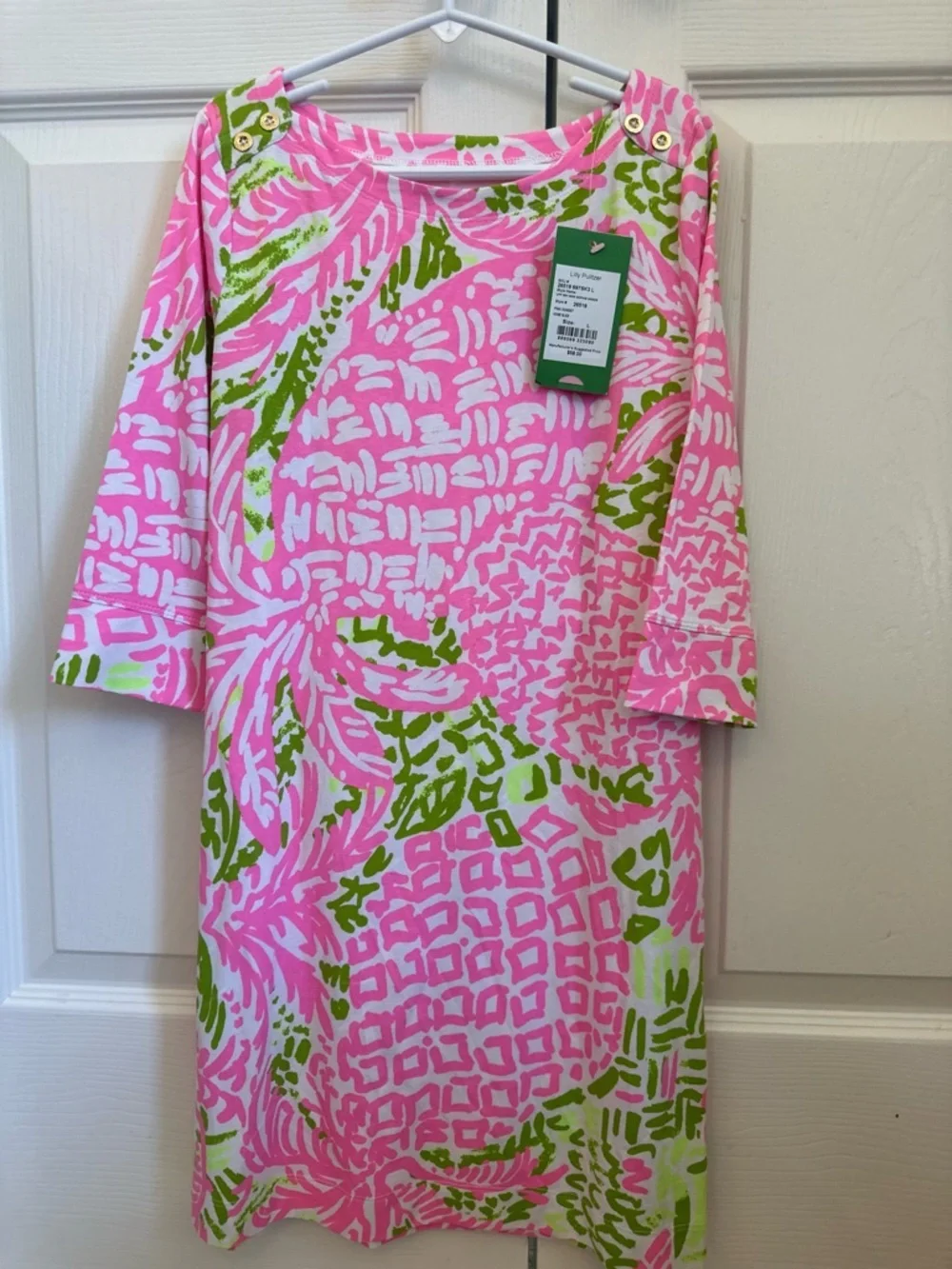 NWT Lilly Pulitzer Girls sophie dress pink sunset home slice large 8/10